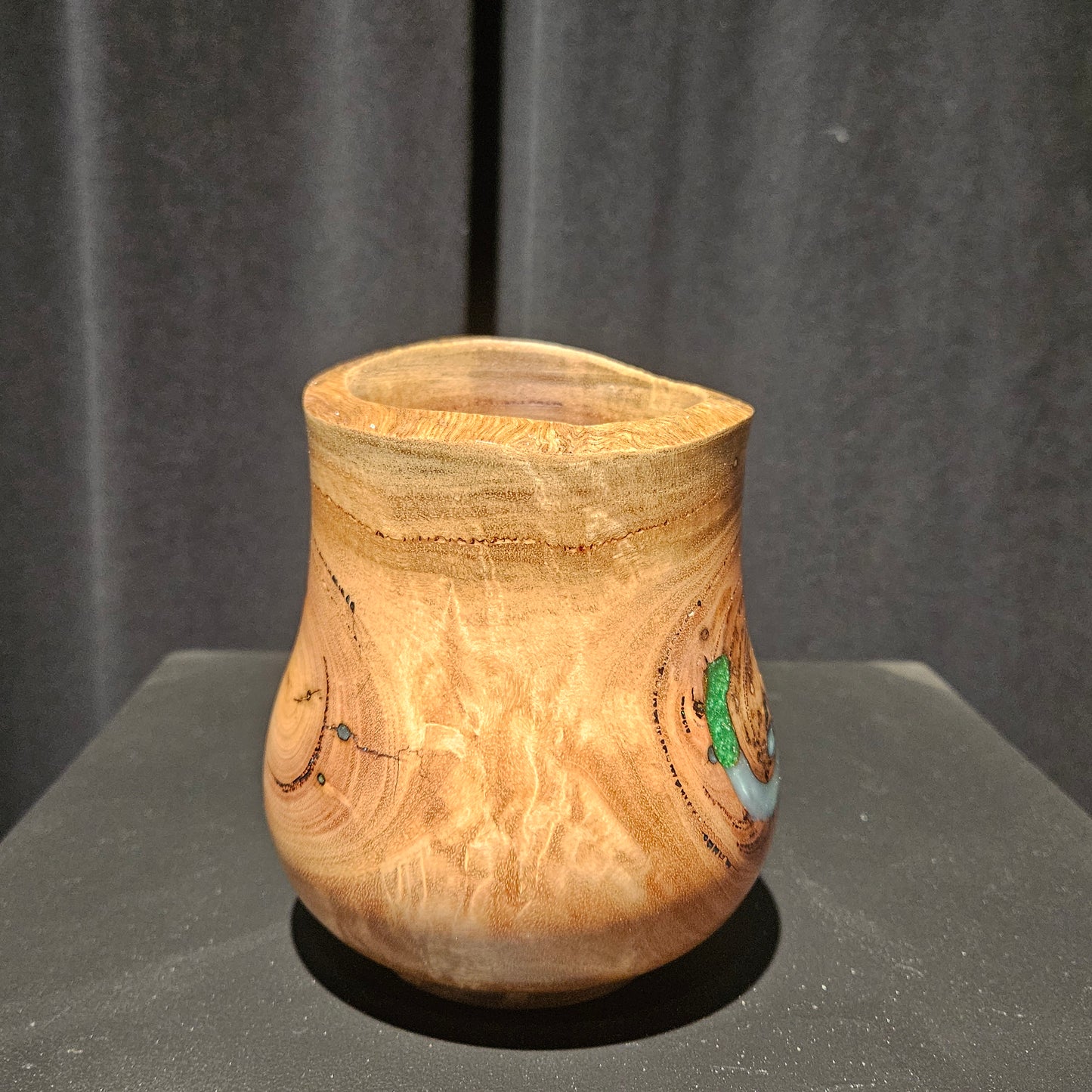 Eucalyptus Natural Edge Vase with Resin inclusions