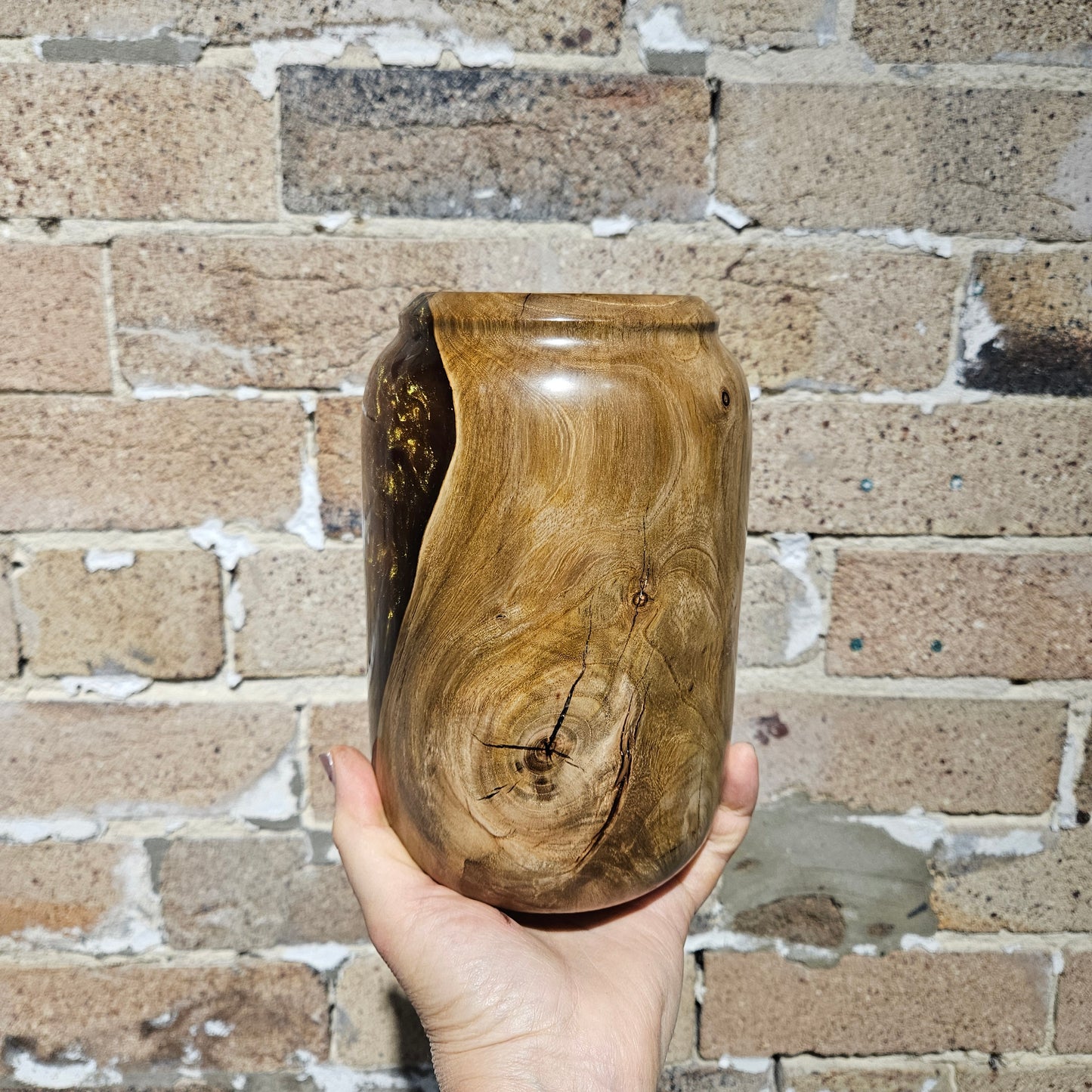 Eucalyptus Wood & Metallic Multicoloured Resin