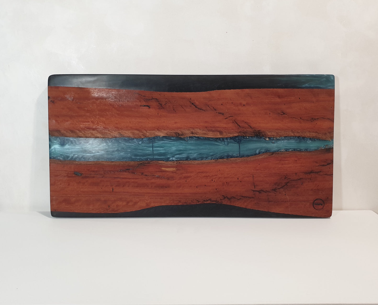 Iron Wood & Blue/Grey Resin Chacuterie Board