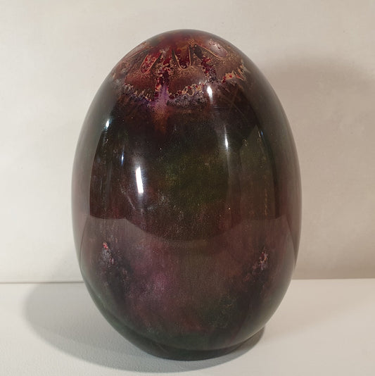 Plant Pod Green & Red Resin Egg