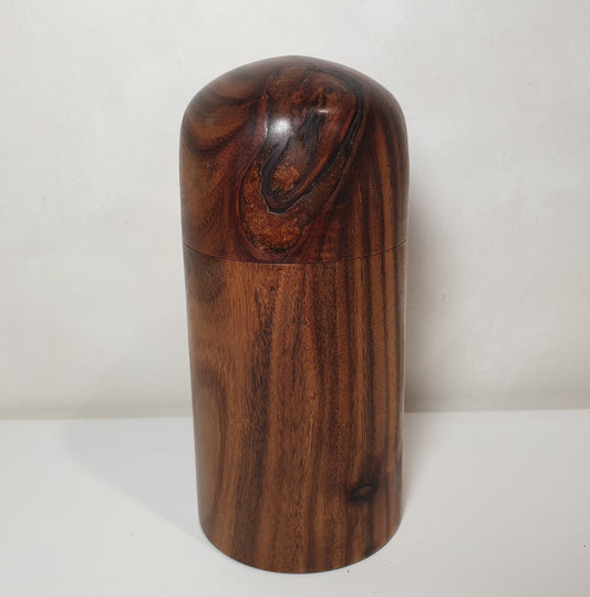 Sally Wattle Wood & Copper Resin Canister