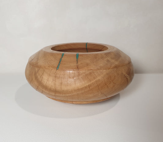 Decorative Bowl with Teal Resin
