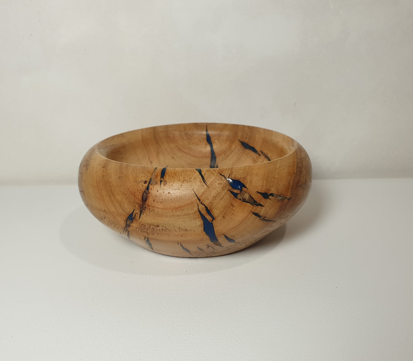 Small Eucalyptus Bowl With Blue Resin