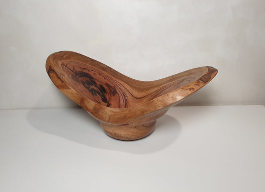Eucalyptus Winged Bowl with Ruby Red Resin