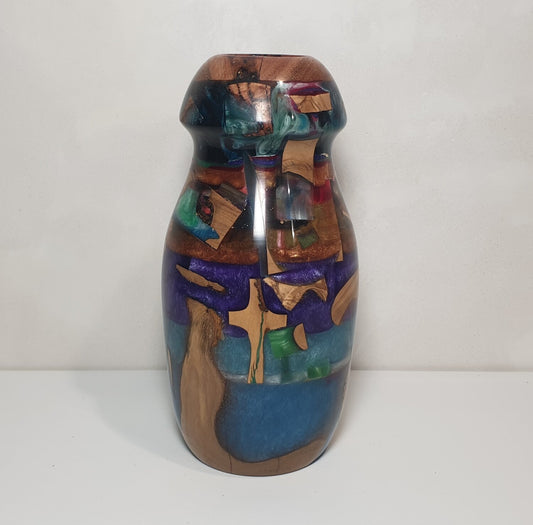 Multi-coloured Resin Bud Vase