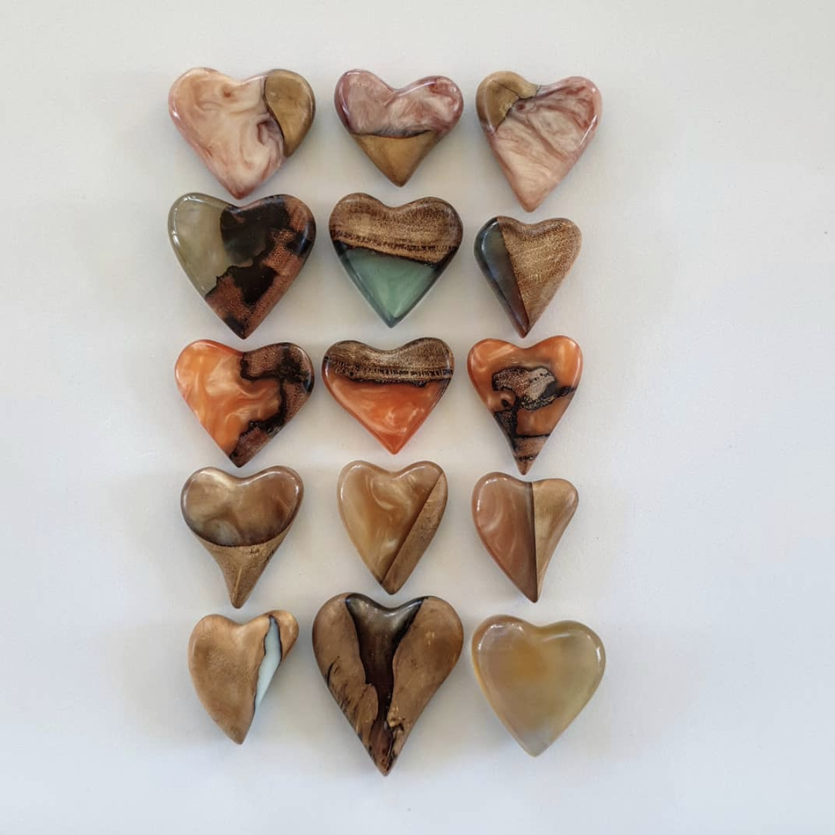 Wood & Resin Hearts