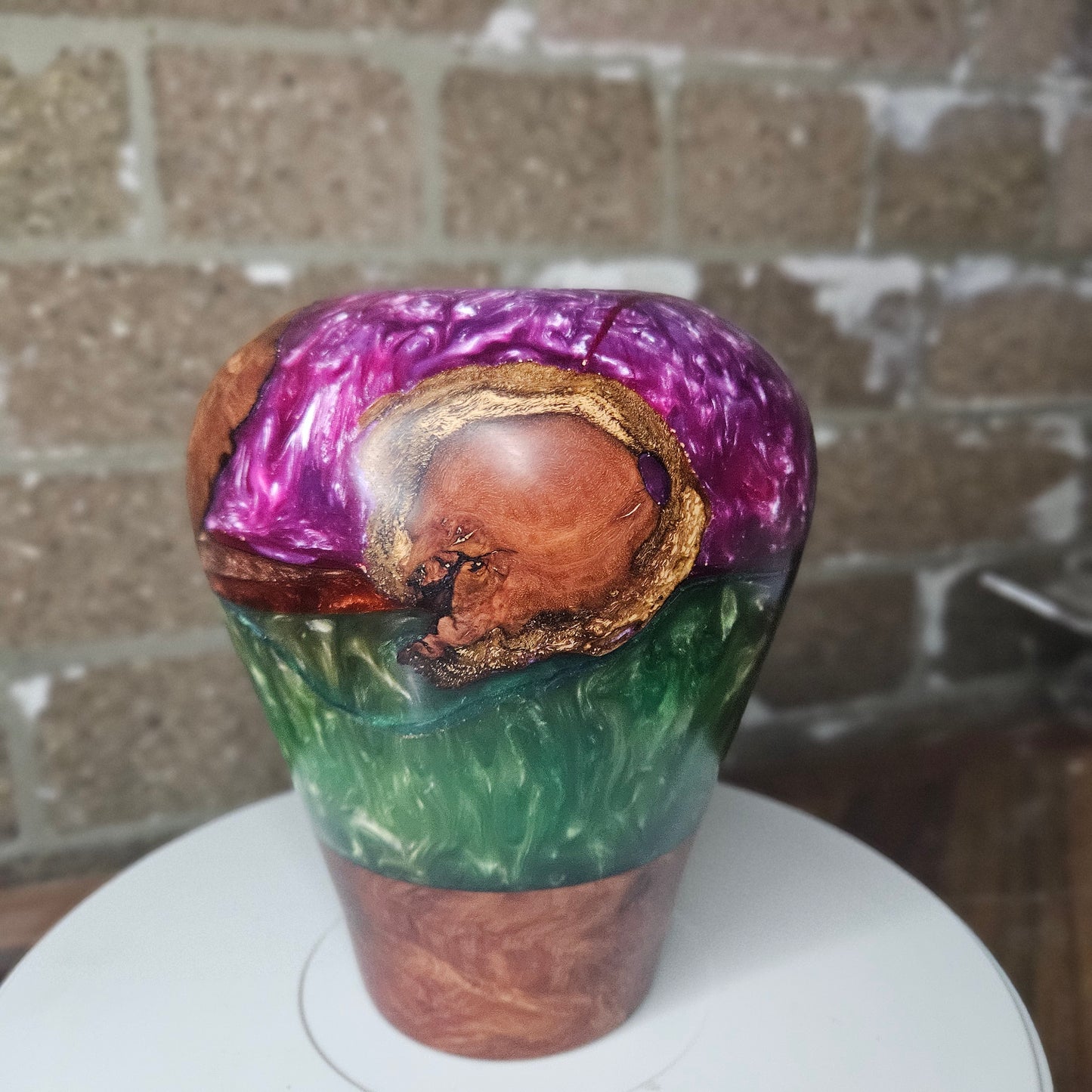 Decorative Vase- Ironbark Burl/Resin