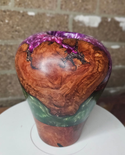 Decorative Vase- Ironbark Burl/Resin