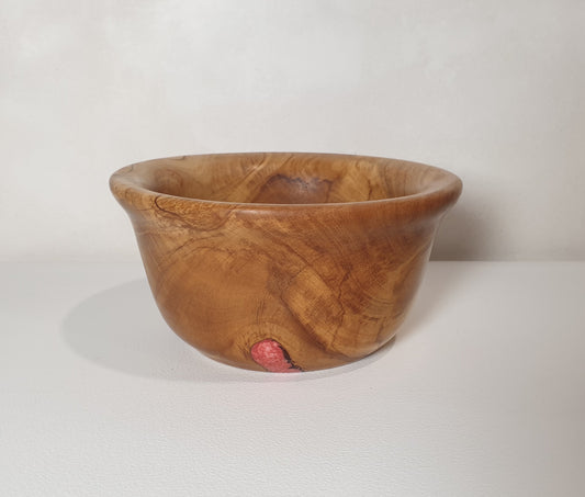 Olive Wood Bowl & Pink Resin