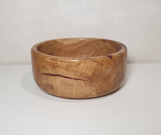 Olive Wood Bowl with Ruby Red Resin