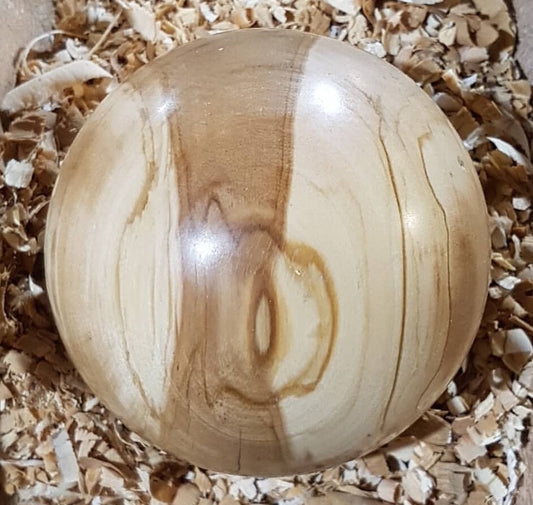 Olive Wood Sphere (including stand)